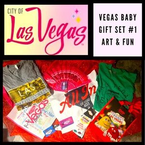 NEW: 10 ITEMS VEGAS BABY THEMED GIFT SET